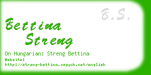 bettina streng business card